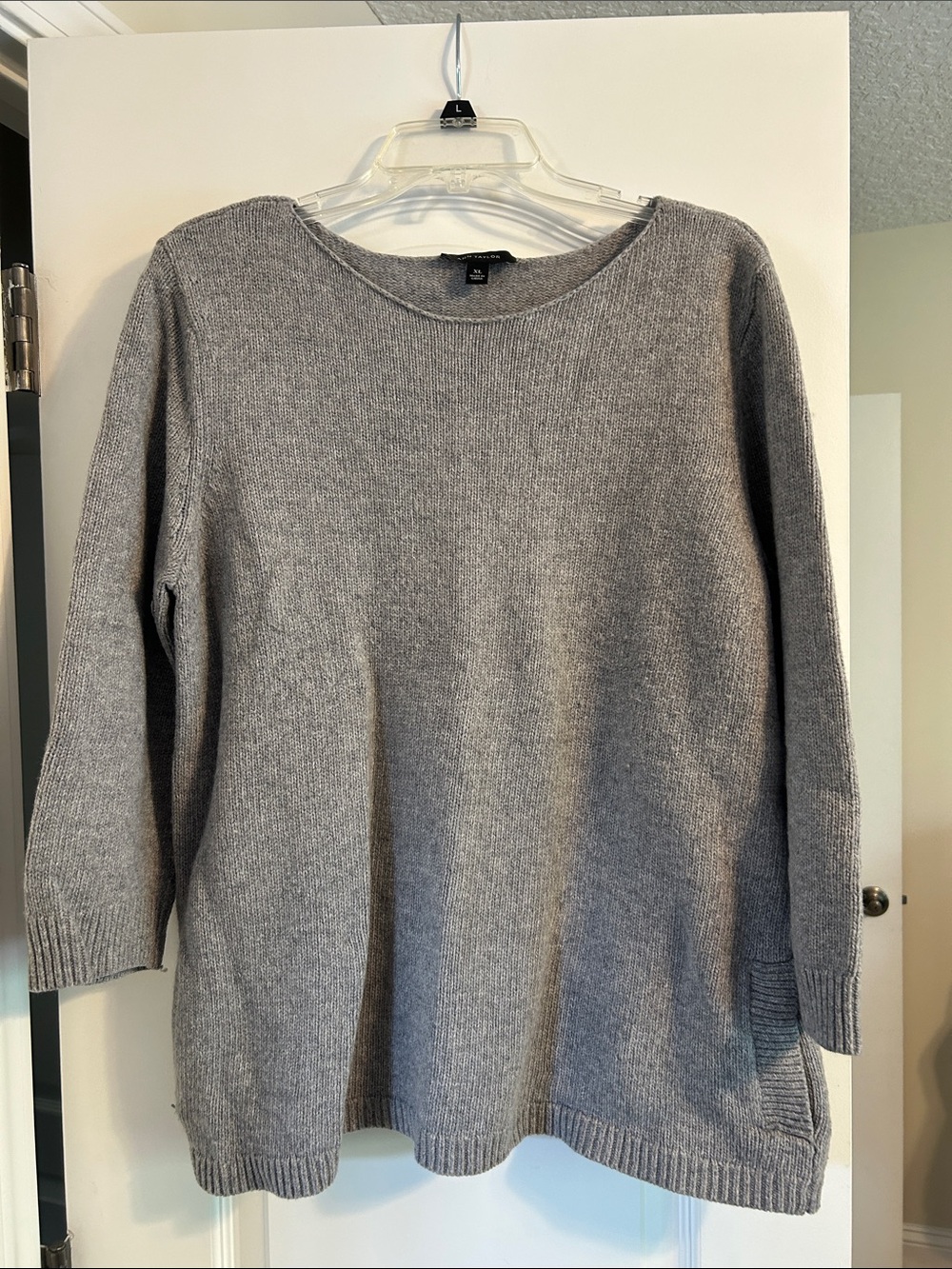 Ann Taylor Gray Crewneck Sweater